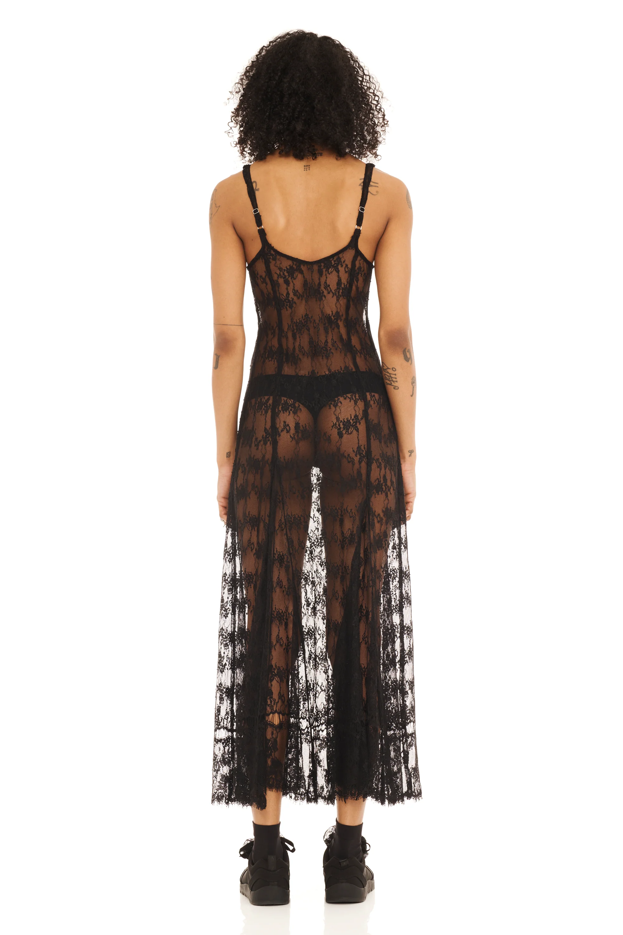 BLACK LONG PAMELA DRESS - Image 6