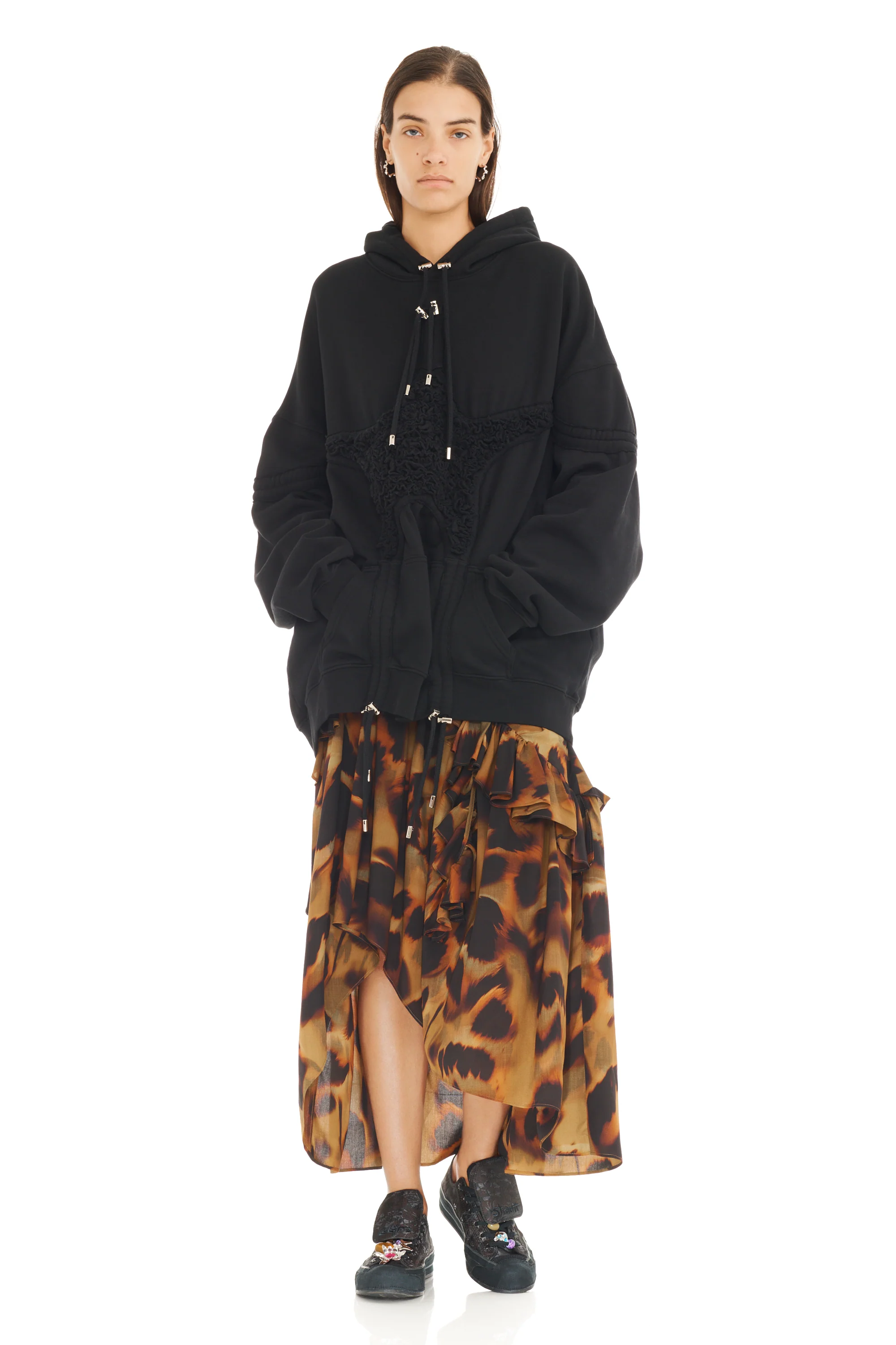 BLACK SOFT STAR HOODIE - Image 6
