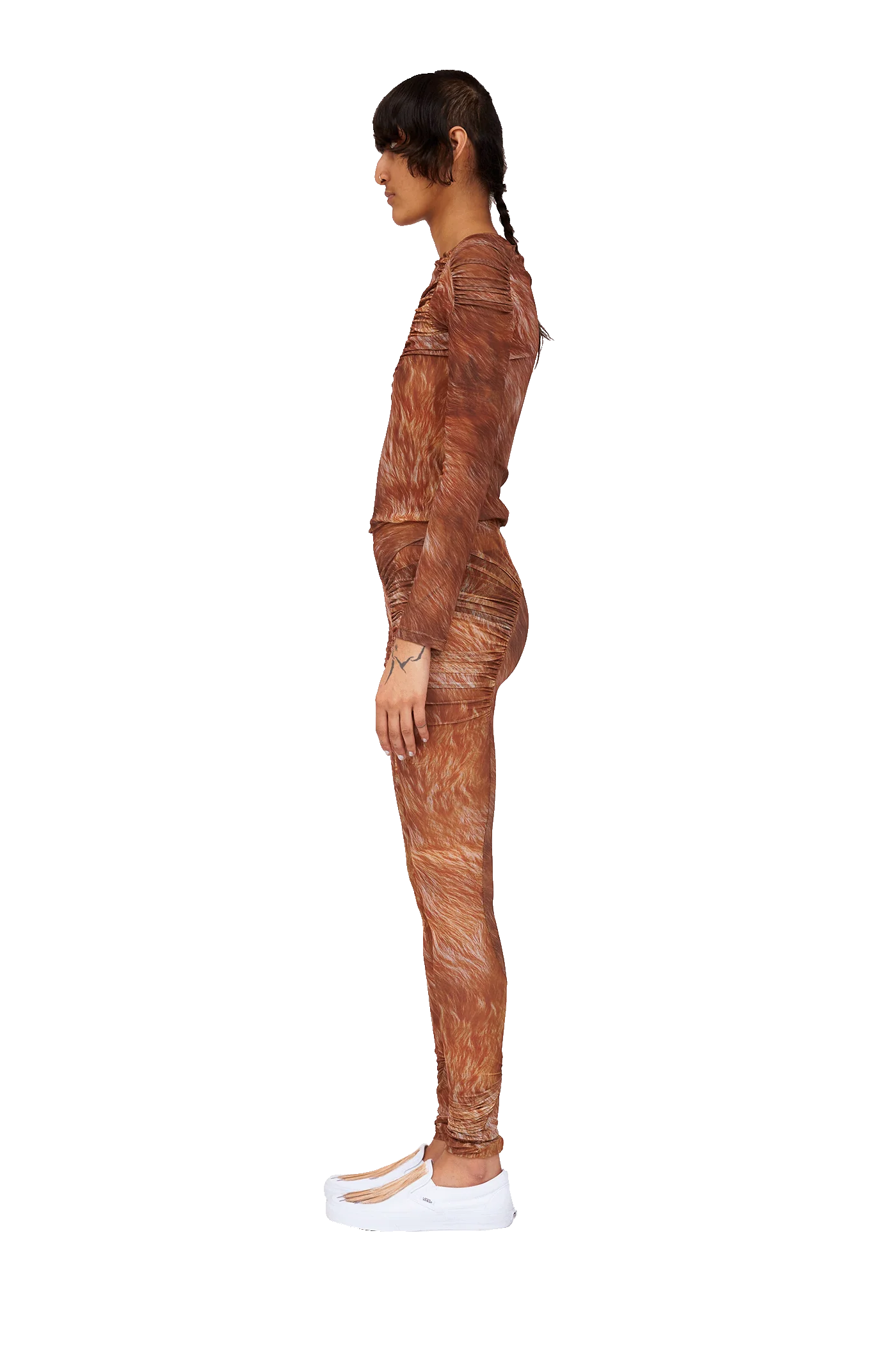 BROWN FUR PURR LEGGING - Image 4