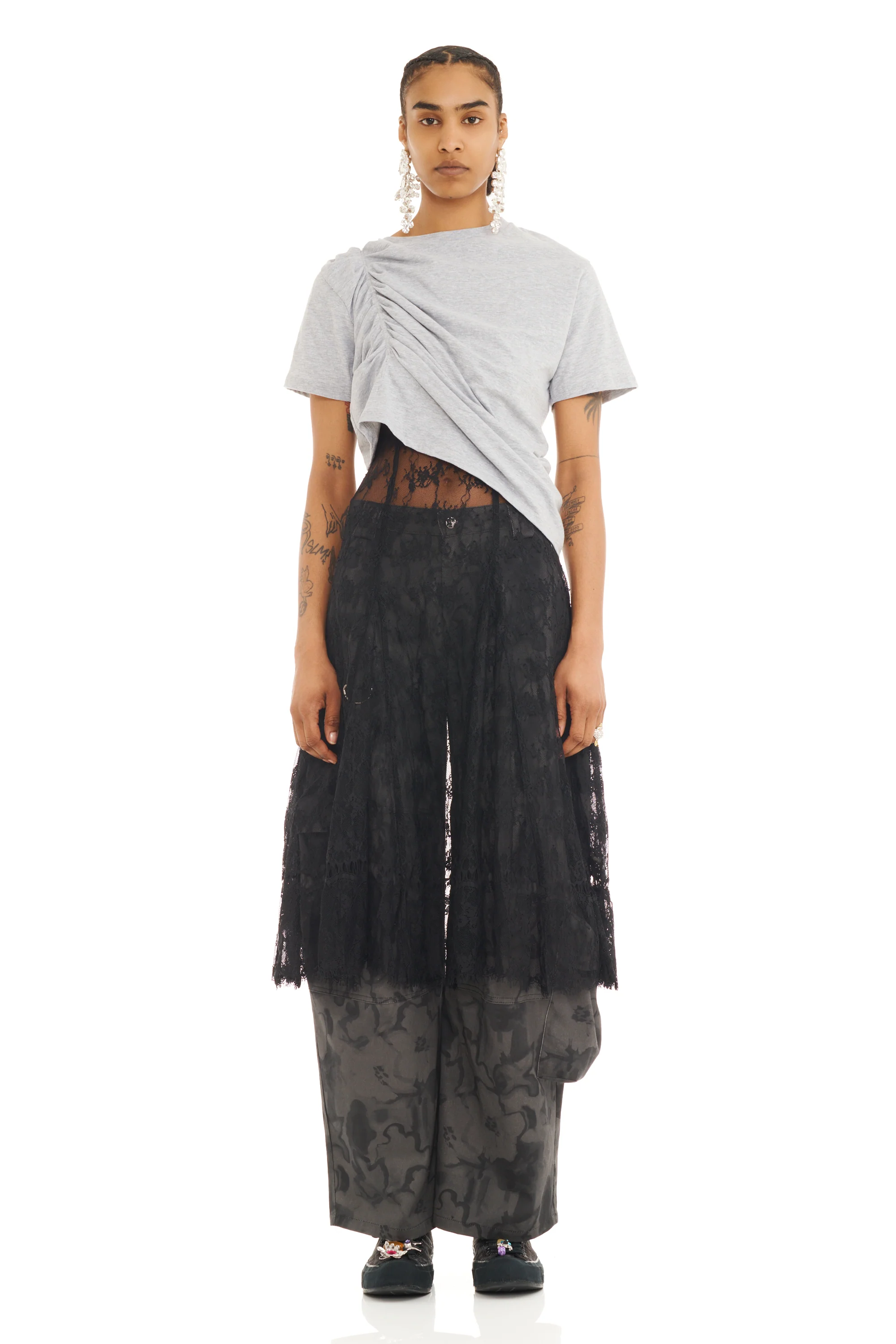 HEATHER GREY AMARYLLIS DUO TEE