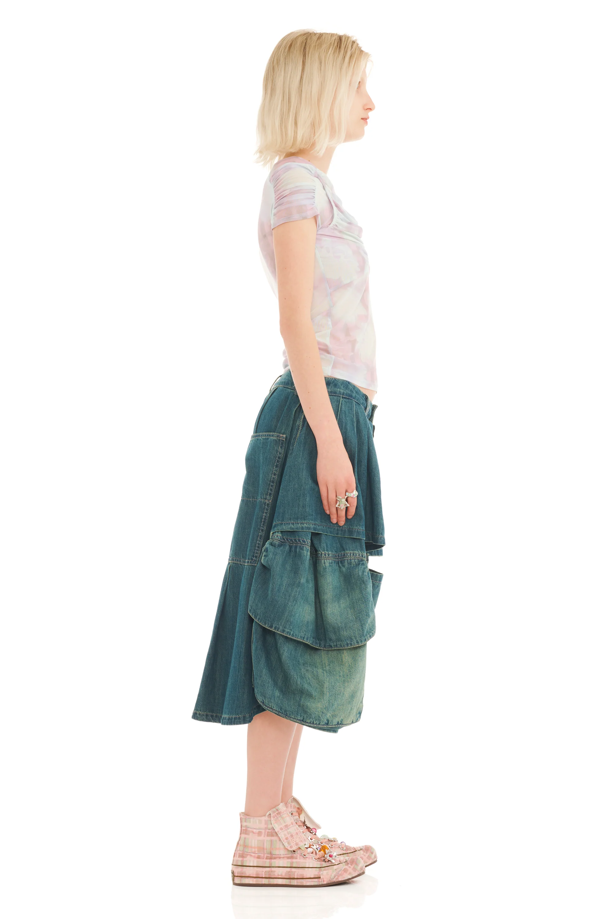 LILAC DAISY DREAM POCKET ARC S/S TOP - Image 4