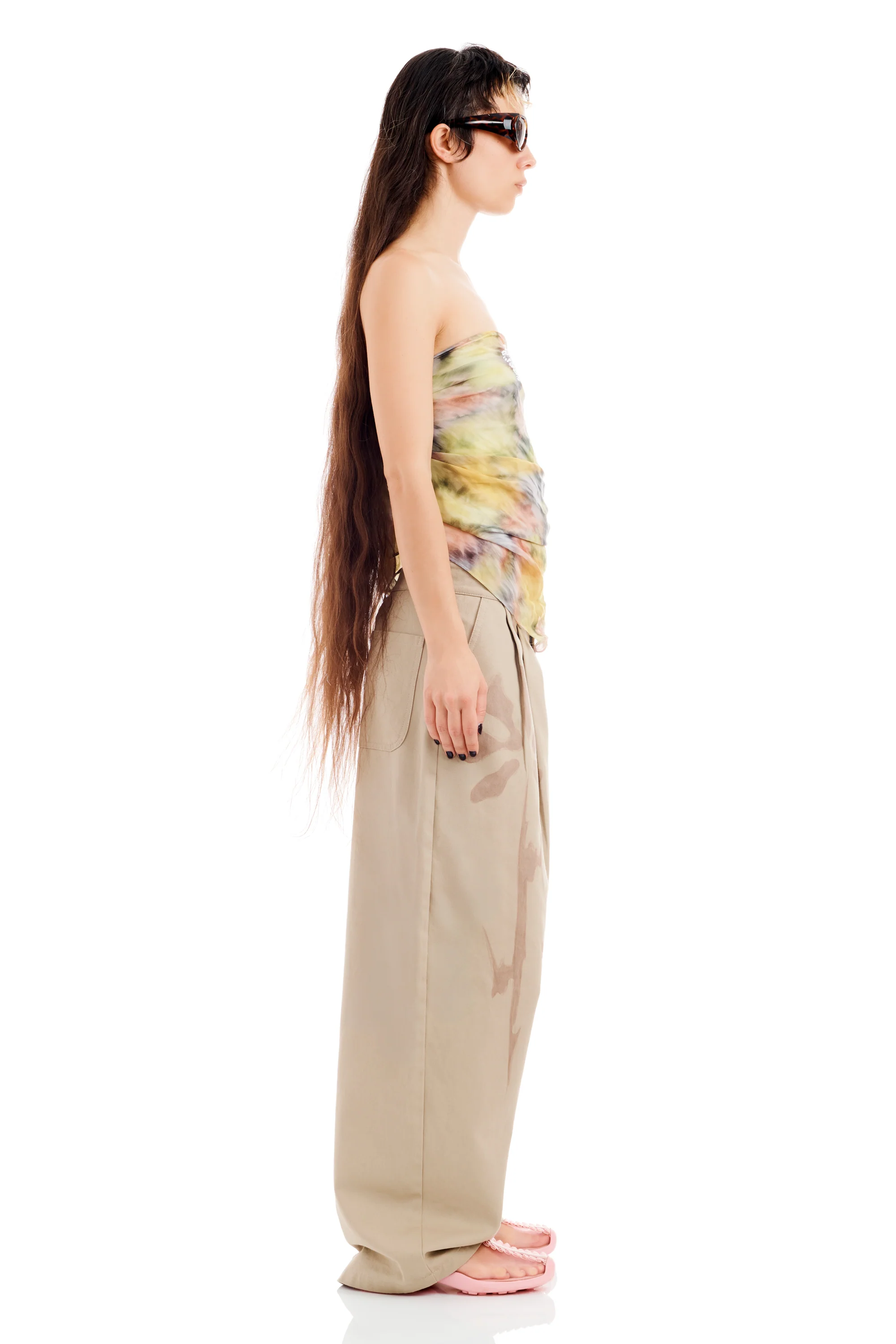 OCEAN FLOWERS PRINCESS FOULARD SCARF - Image 5
